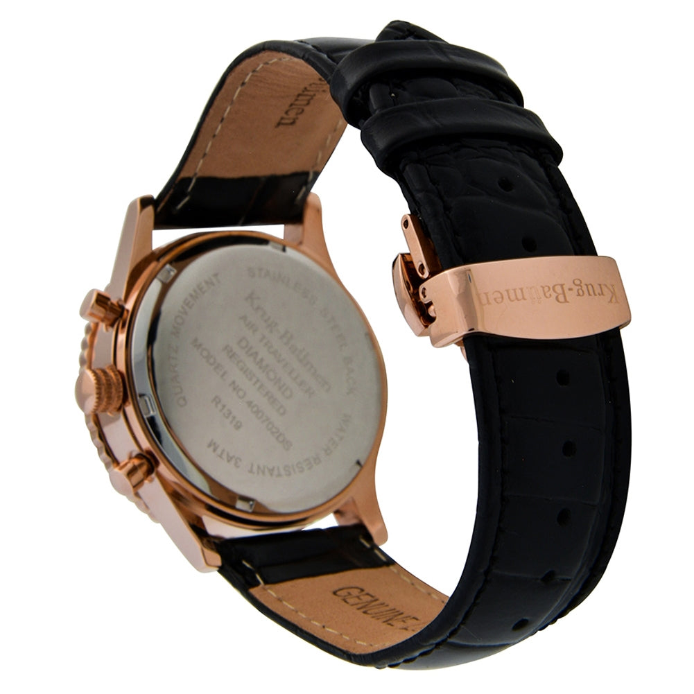 Krug Baümen Mens Air Traveller Diamond Watch
