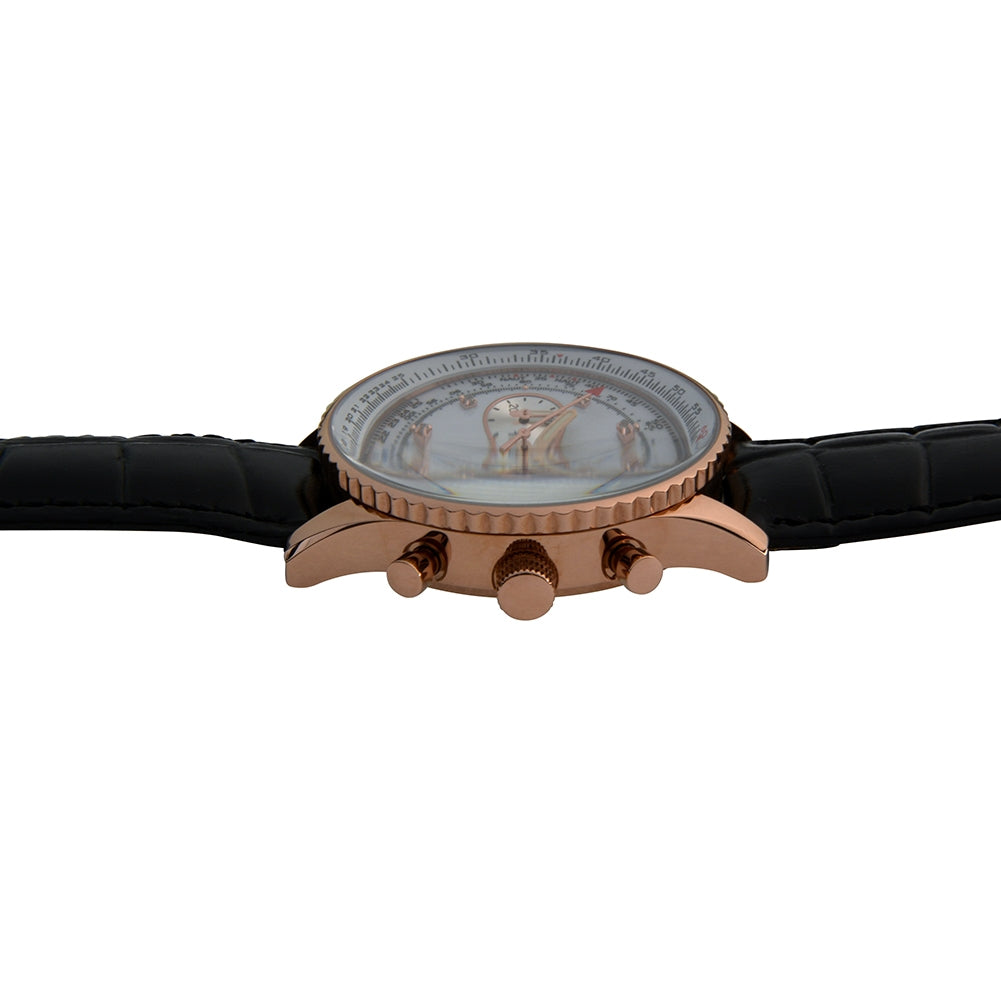 Krug Baümen Mens Air Traveller Diamond Watch