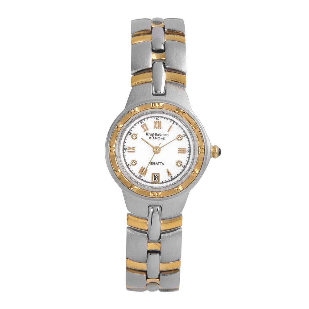 Krug Baümen Ladies Regatta Diamond Gold Watch