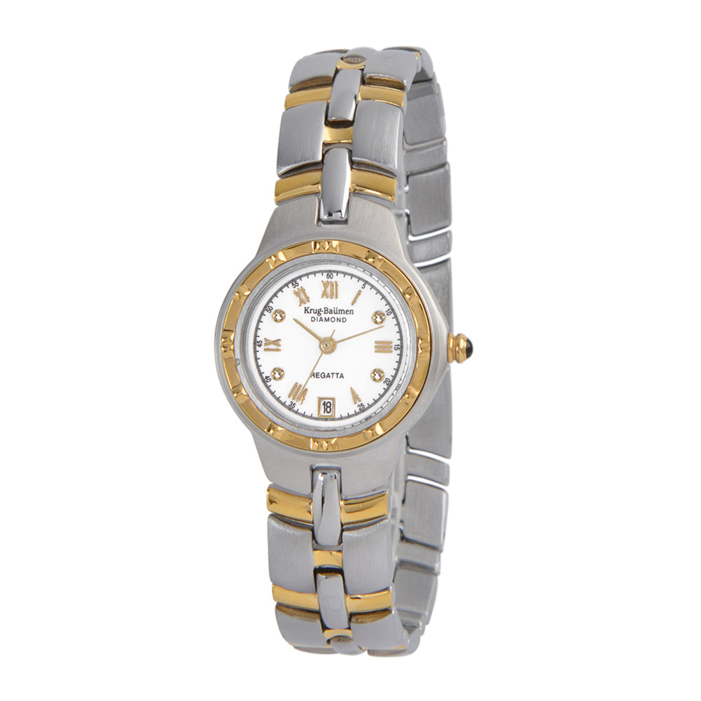 Krug Baümen Ladies Regatta Diamond Gold Watch