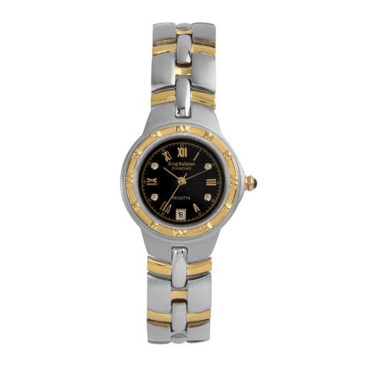 Krug Baümen Ladies Regatta Diamond Gold Watch