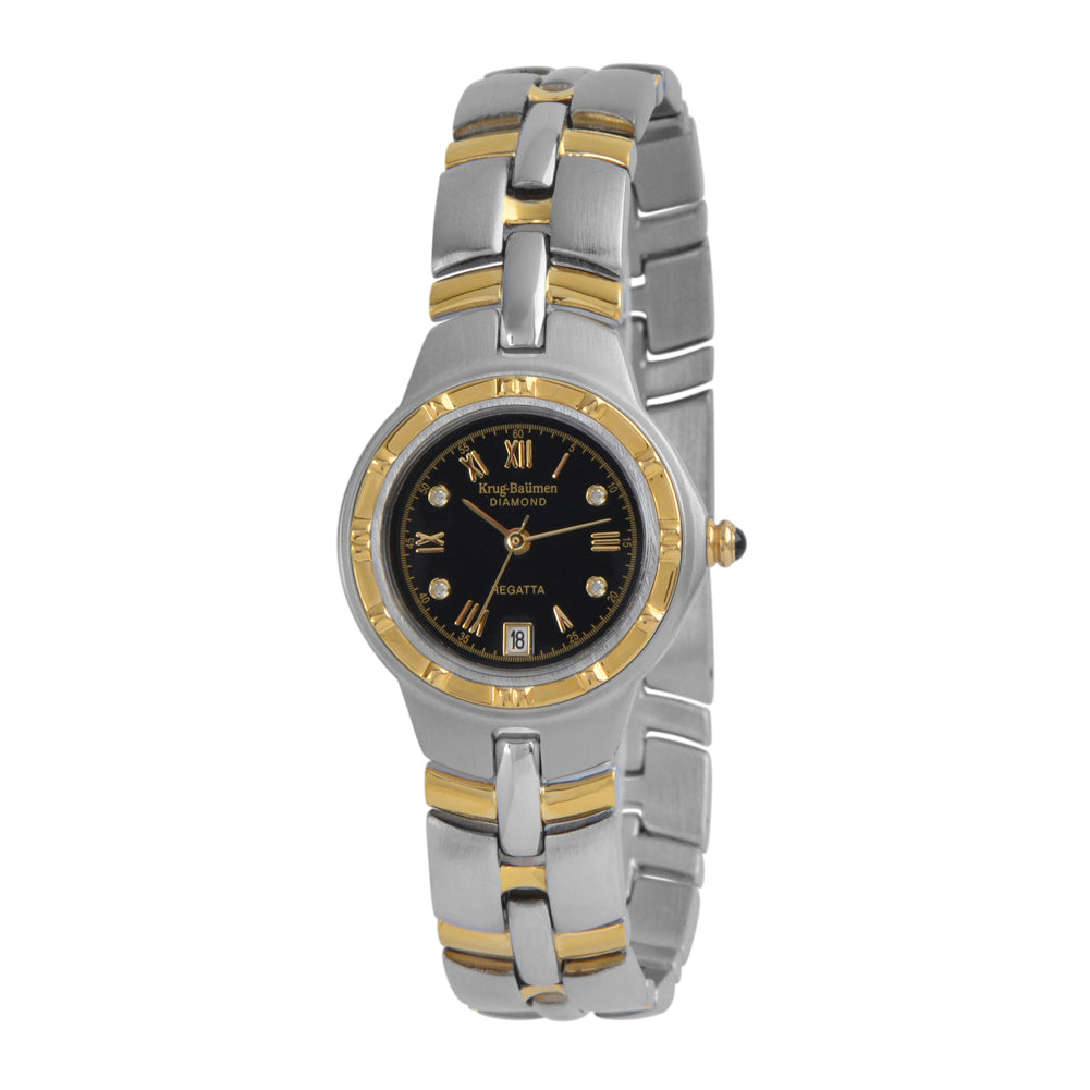 Krug Baümen Ladies Regatta Diamond Gold Watch
