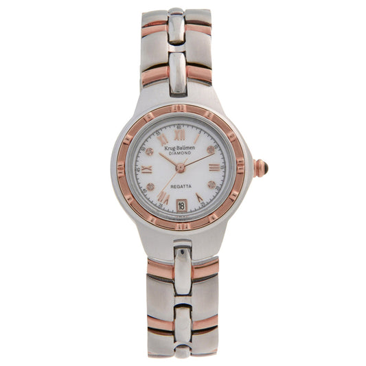 Krug Baümen Ladies Regatta Diamond Rose Gold Watch