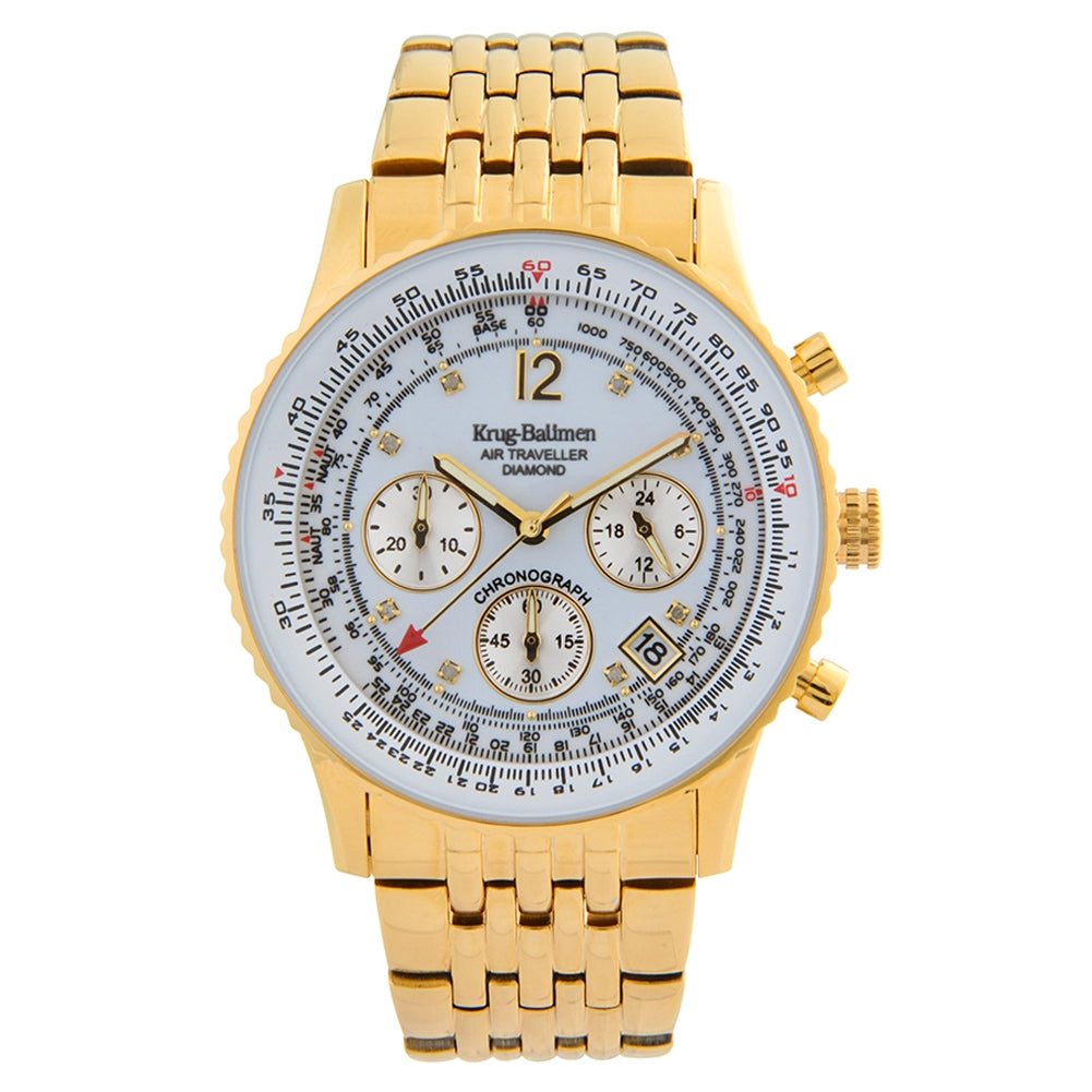Krug Baümen Mens Air Traveller Diamond Watch