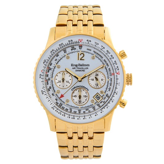 Krug Baümen Mens Air Traveller Diamond Watch