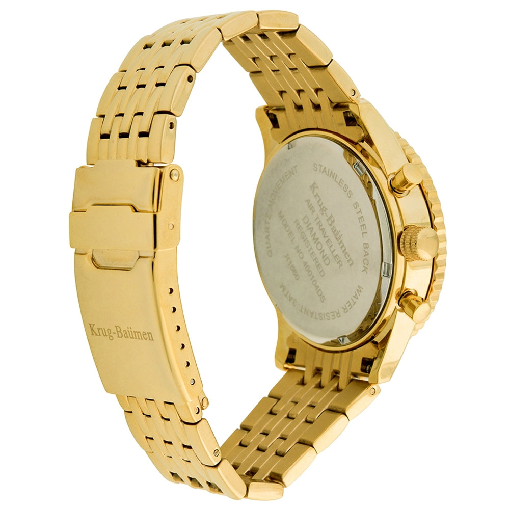 Krug Baümen Mens Air Traveller Diamond Watch