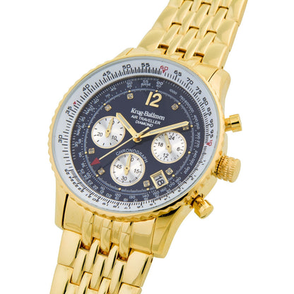 Krug Baümen Mens Air Traveller Diamond Watch