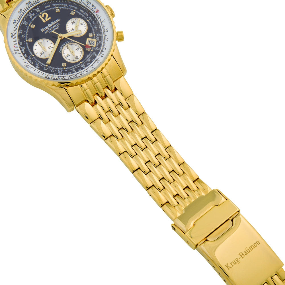 Krug Baümen Mens Air Traveller Diamond Watch