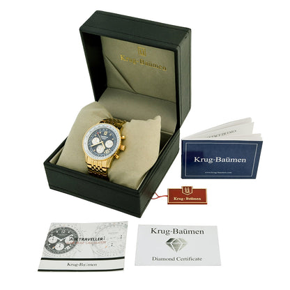 Krug Baümen Mens Air Traveller Diamond Watch