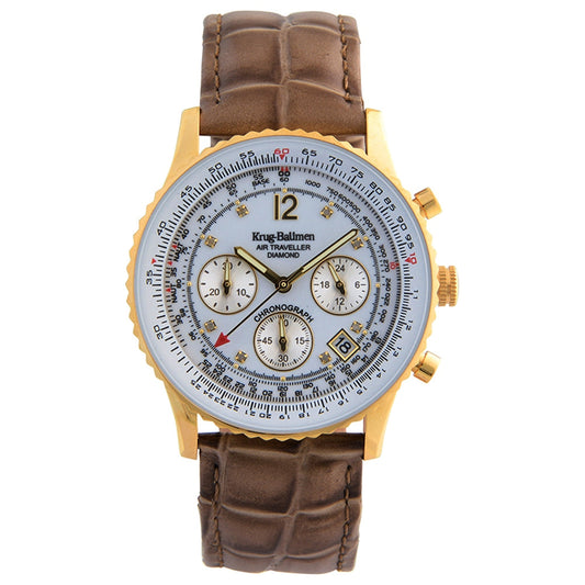 Krug Baümen Mens Air Traveller Diamond Watch