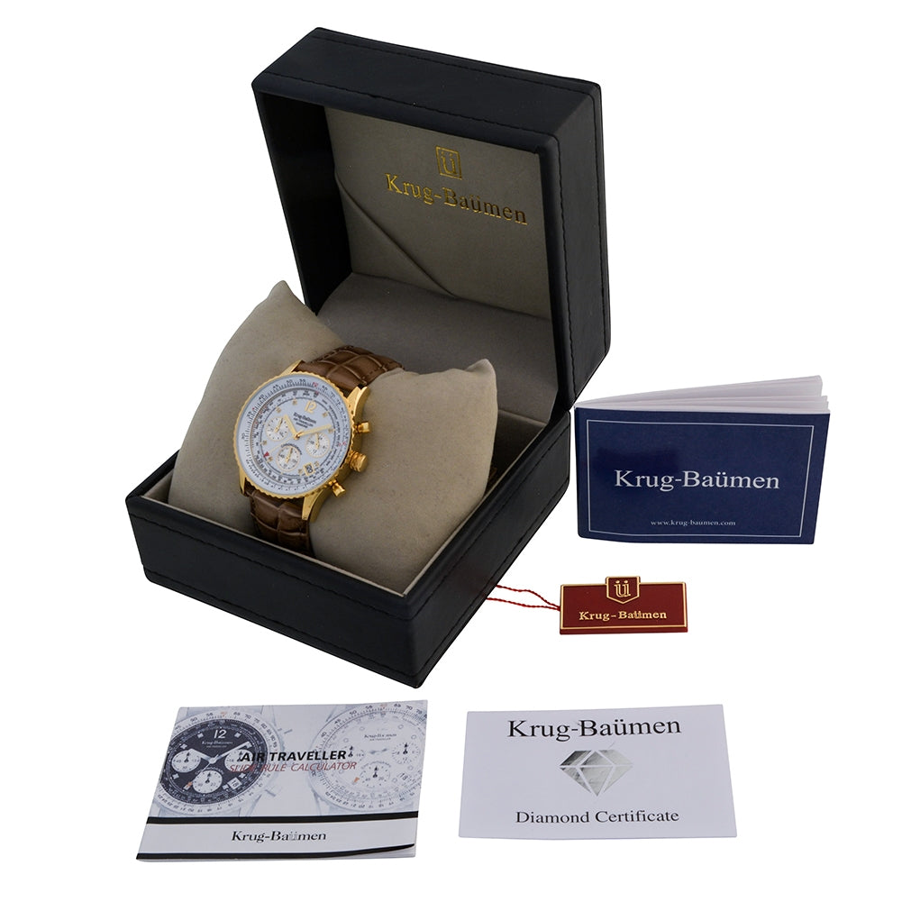 Krug Baümen Mens Air Traveller Diamond Watch