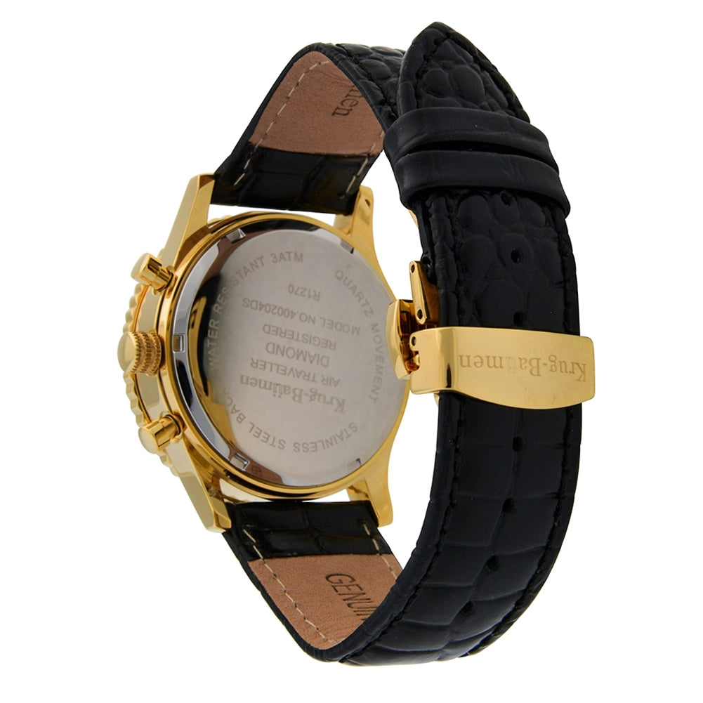 Krug Baümen Mens Air Traveller Diamond Watch