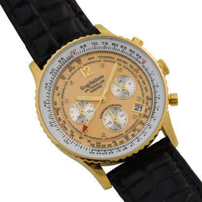 Krug Baümen Mens Air Traveller Diamond Watch