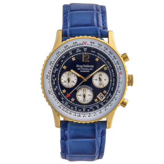 Krug Baümen Mens Air Traveller Diamond Watch