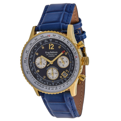 Krug Baümen Mens Air Traveller Diamond Watch