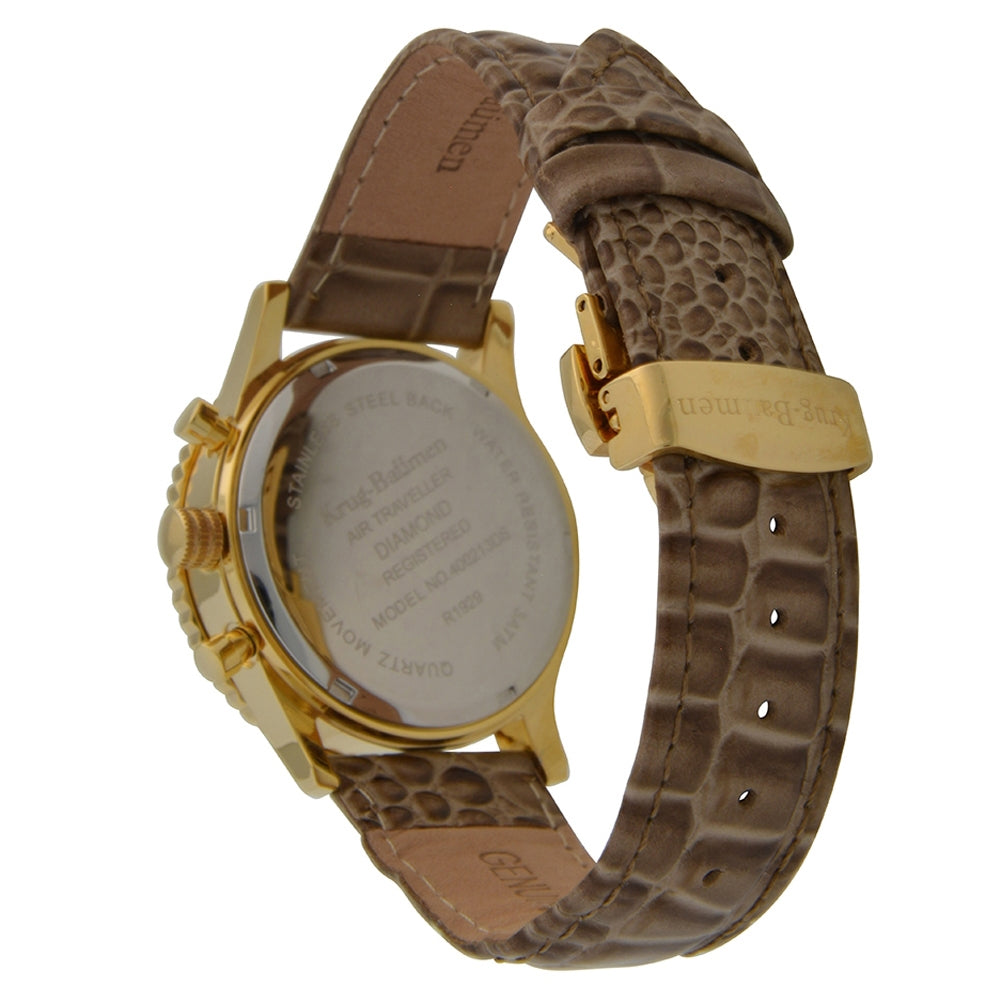 Krug Baümen Mens Air Traveller Diamond Watch