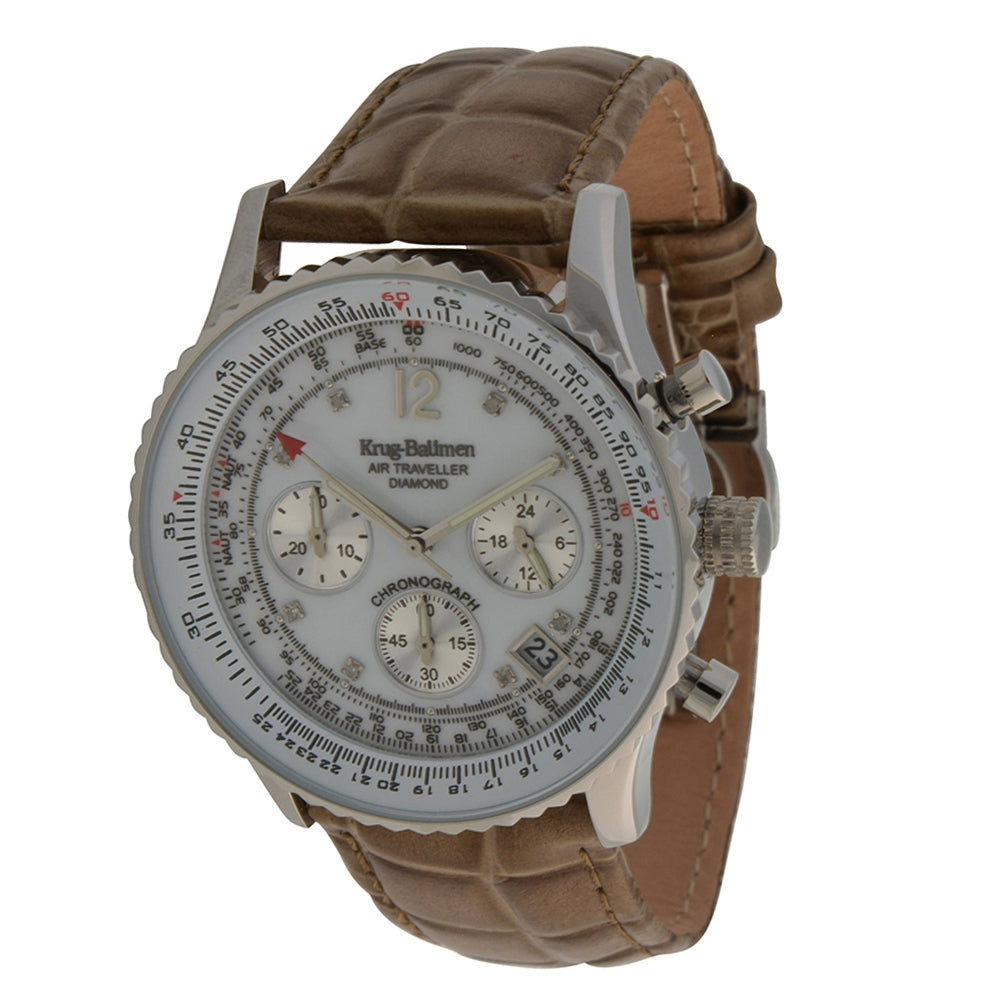 Krug Baümen Mens Air Traveller Diamond Watch