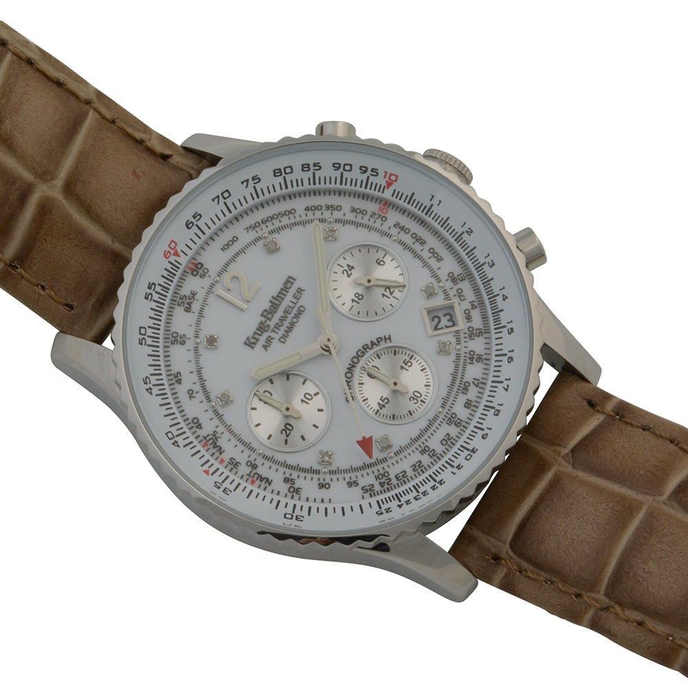 Krug Baümen Mens Air Traveller Diamond Watch