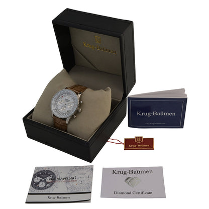 Krug Baümen Mens Air Traveller Diamond Watch