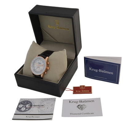 Krug Baümen Mens Air Traveller Diamond Watch