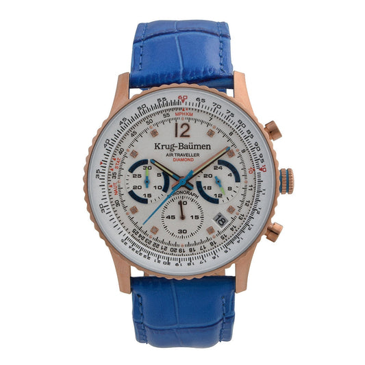 Krug Baümen Mens Air Traveller Diamond Watch