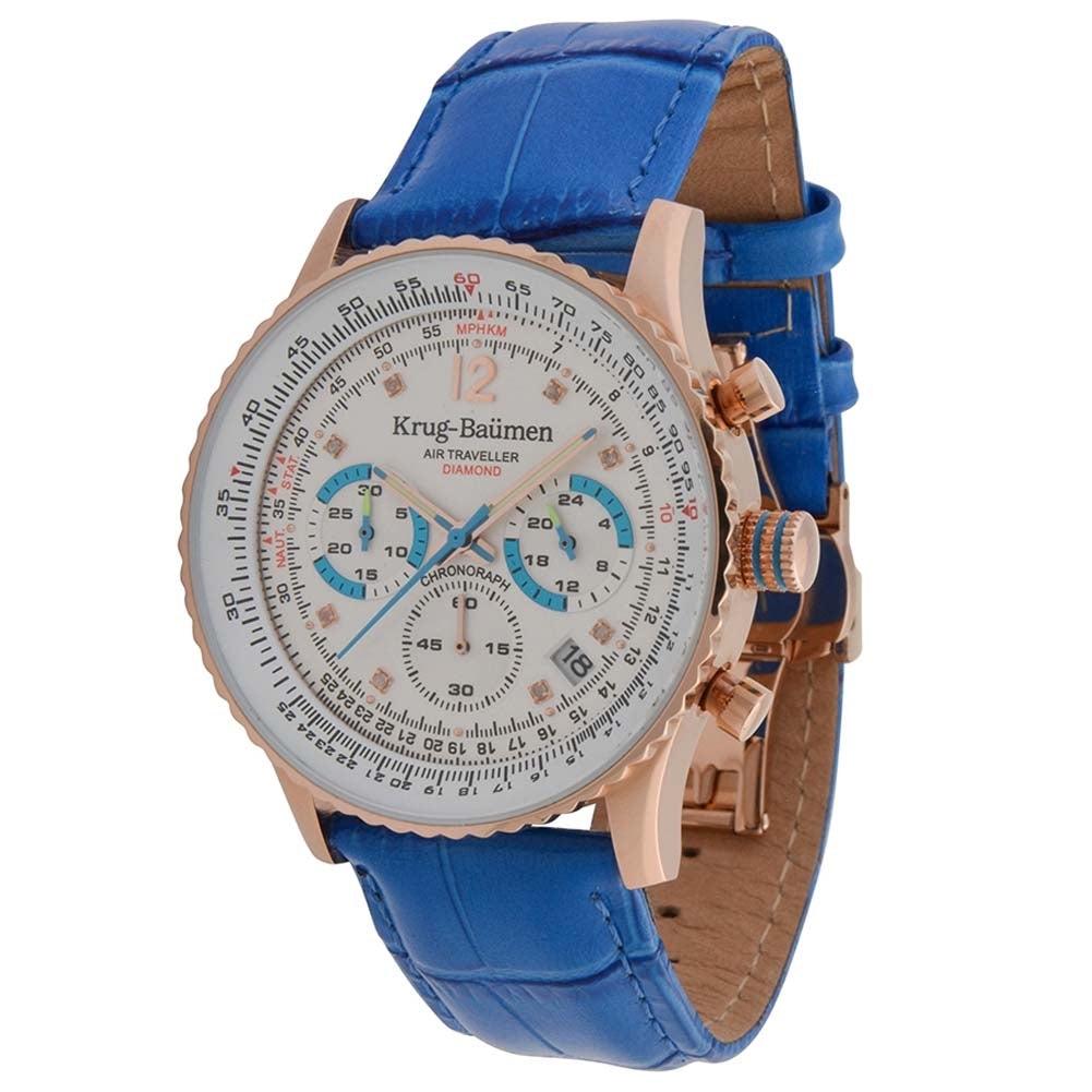 Krug Baümen Mens Air Traveller Diamond Watch