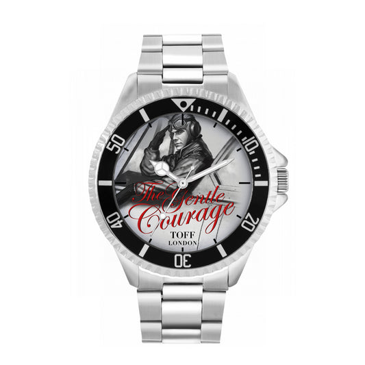 Toff London 42mm Gentle Courage Watch - Silver Case & Stainless Steel Strap