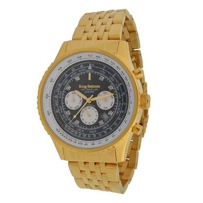 Krug Baümen Mens Air Traveller Diamond Automatic Watch
