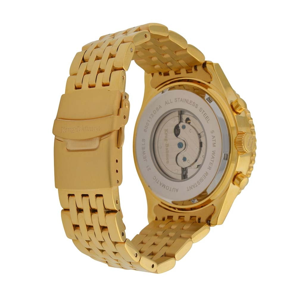 Krug Baümen Mens Air Traveller Diamond Automatic Watch