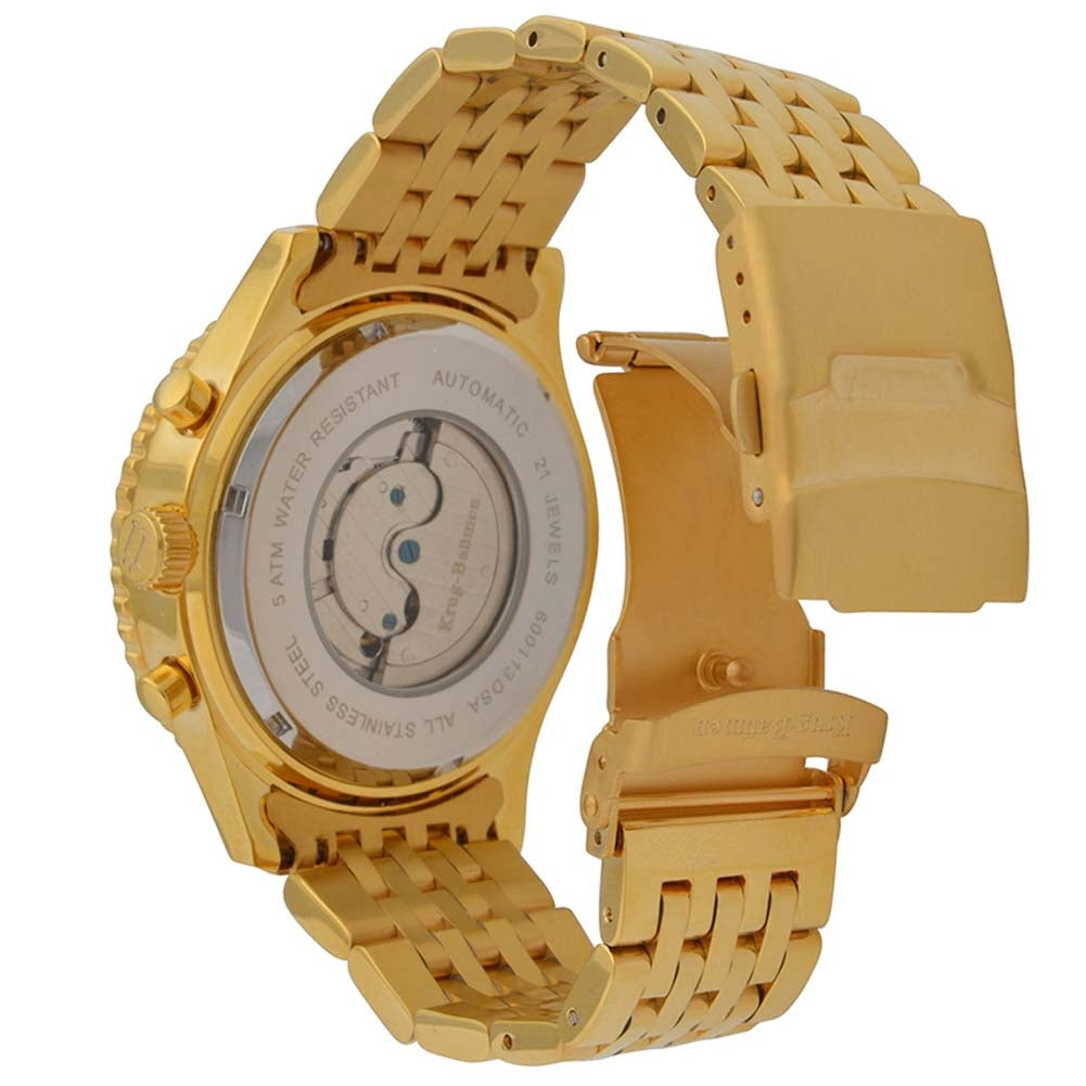 Krug Baümen Mens Air Traveller Diamond Automatic Watch