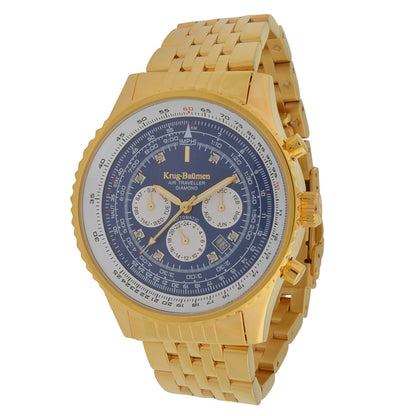 Krug Baümen Mens Air Traveller Diamond Automatic Watch