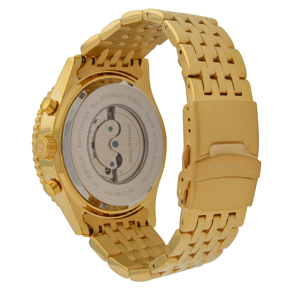 Krug Baümen Mens Air Traveller Diamond Automatic Watch