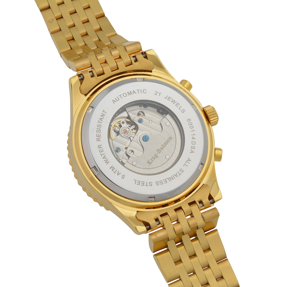 Krug Baümen Mens Air Traveller Diamond Automatic Watch