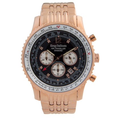 Krug Baümen Mens Air Traveller Diamond XL Watch