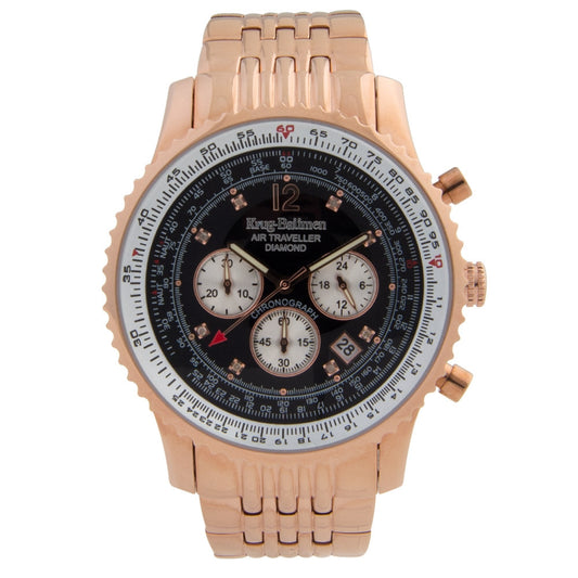 Krug Baümen Mens Air Traveller Diamond XL Watch