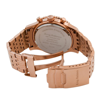 Krug Baümen Mens Air Traveller Diamond XL Watch