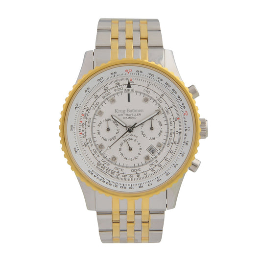 Krug Baümen Mens Air Traveller Diamond Automatic Watch