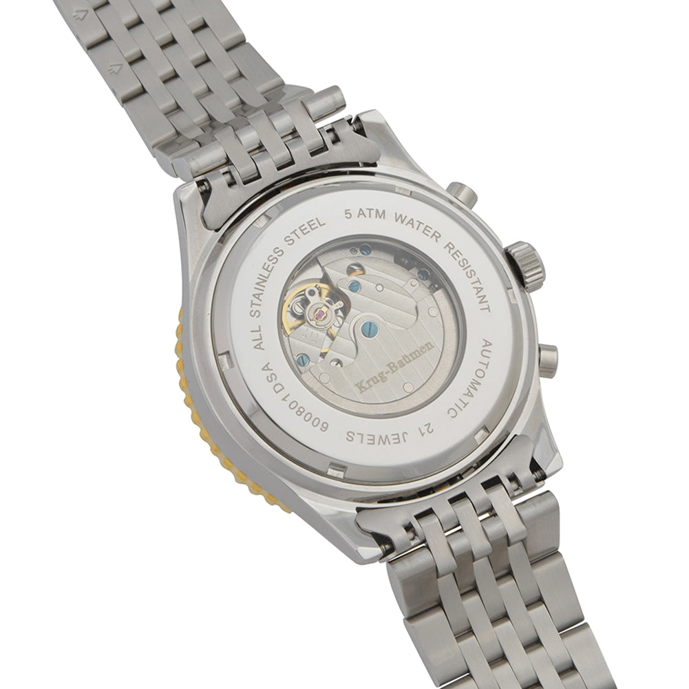 Krug Baümen Mens Air Traveller Diamond Automatic Watch