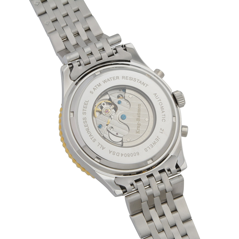Krug Baümen Mens Air Traveller Diamond Automatic Watch
