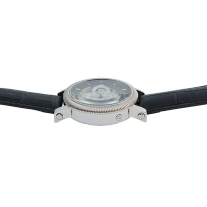 Krug Baümen Mens Majestic Black Leather Strap Watch
