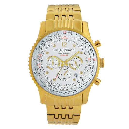 Krug Baümen Mens Air Traveller Diamond Watch