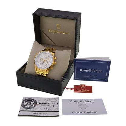Krug Baümen Mens Air Traveller Diamond Watch