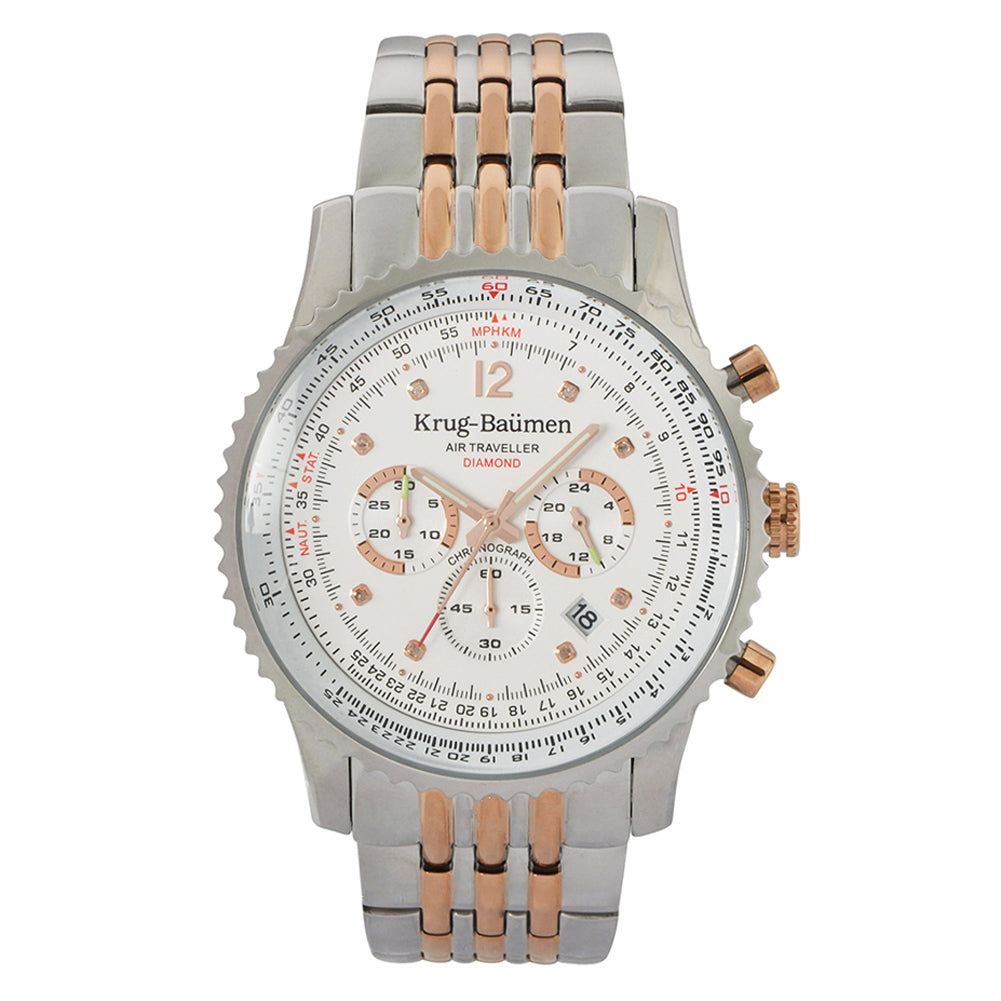 Krug Baümen Mens Air Traveller Diamond Watch