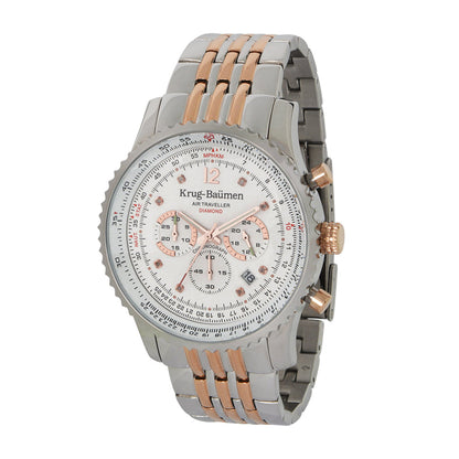 Krug Baümen Mens Air Traveller Diamond Watch