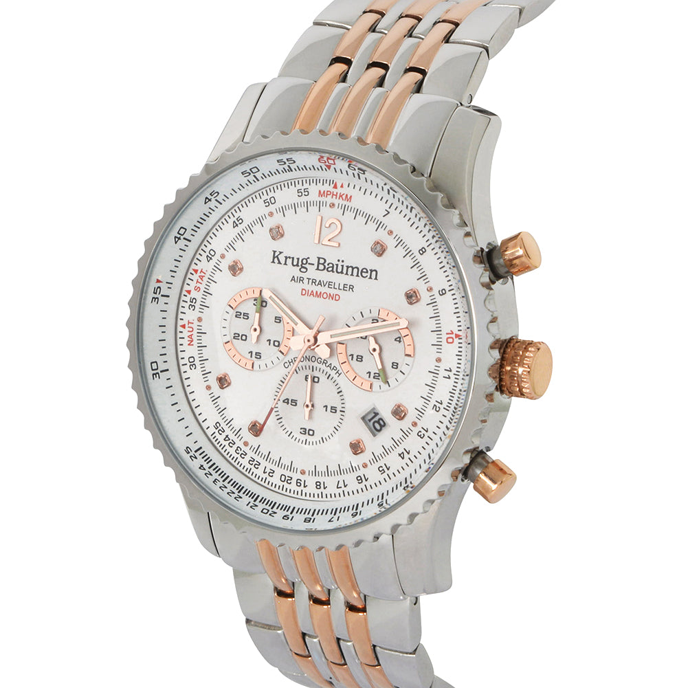 Krug Baümen Mens Air Traveller Diamond Watch