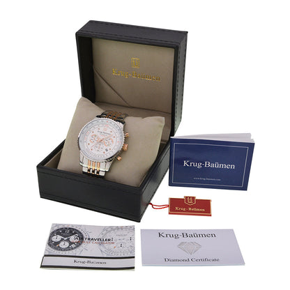 Krug Baümen Mens Air Traveller Diamond Watch