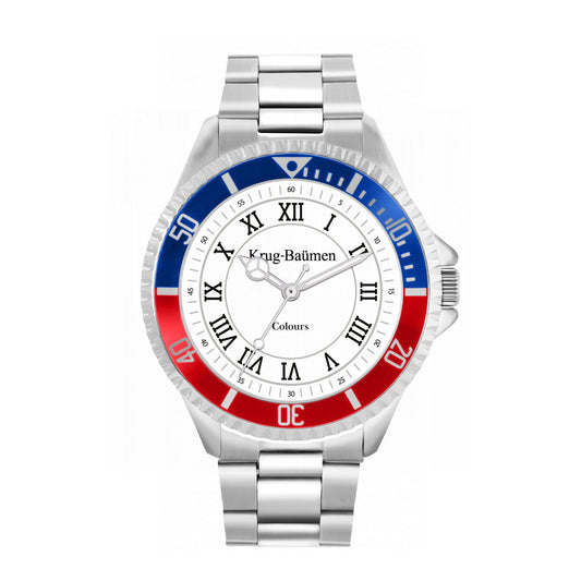 Krug Baümen Mens COLOURS Limited Edition Silver Watch